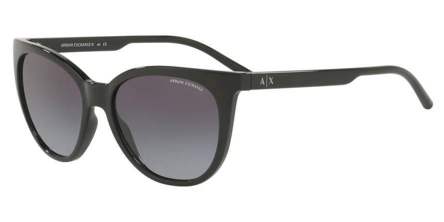 Exchange Armani AX4072S Cat Eye Sunglasses  81588G-BLACK 55-17-140 - Color Map black
