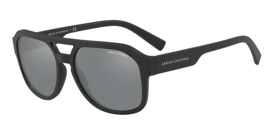 Exchange Armani AX4074SF Rectangle Sunglasses  80786G-MATTE BLACK 59-17-145 - Color Map black