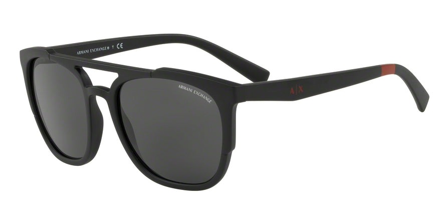 Exchange Armani AX4076S Irregular Sunglasses  807887-MATTE BLACK 56-19-140 - Color Map black