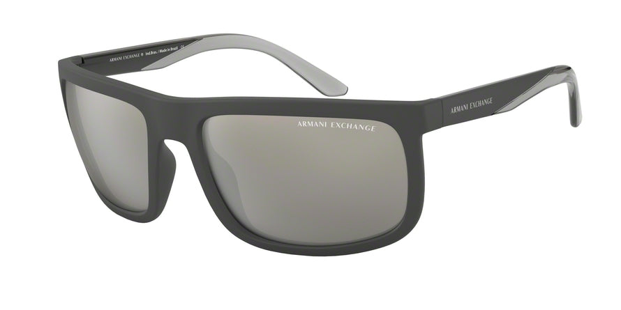 Exchange Armani AX4084S Rectangle Sunglasses  80786G-MATTE BLACK 60-19-135 - Color Map black