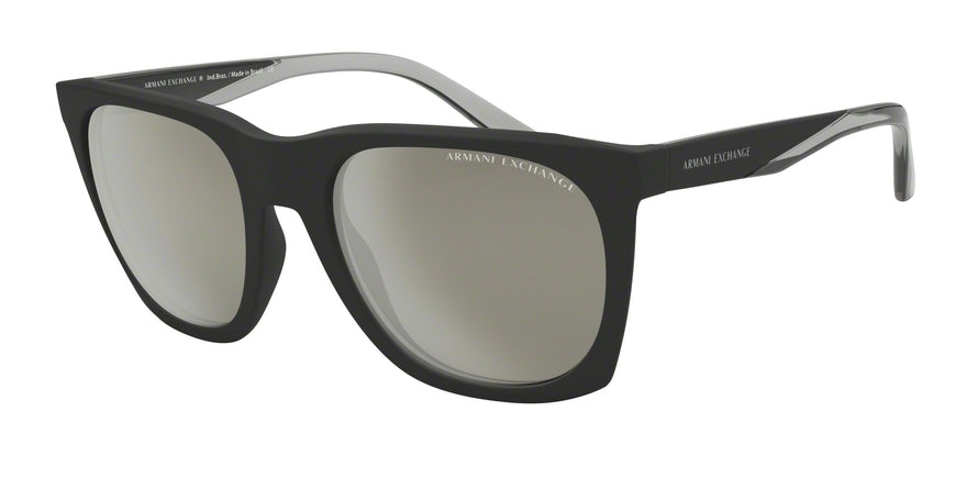 Exchange Armani AX4085SF Pillow Sunglasses  80786G-MATTE BLACK 56-20-145 - Color Map black