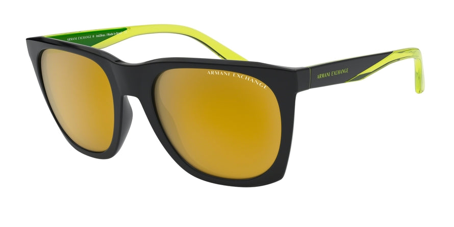 Exchange Armani AX4085S Pillow Sunglasses  81587P-BLACK 56-20-145 - Color Map black