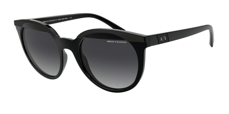 Exchange Armani AX4086S Irregular Sunglasses  81588G-BLACK 53-20-140 - Color Map black
