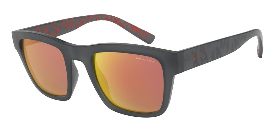 Exchange Armani AX4088S Square Sunglasses  82946Q-MATTE OPAL GREY 52-22-143 - Color Map grey