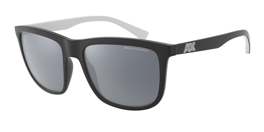 Exchange Armani AX4093S Square Sunglasses  8078Z3-MATTE BLACK 56-18-145 - Color Map black