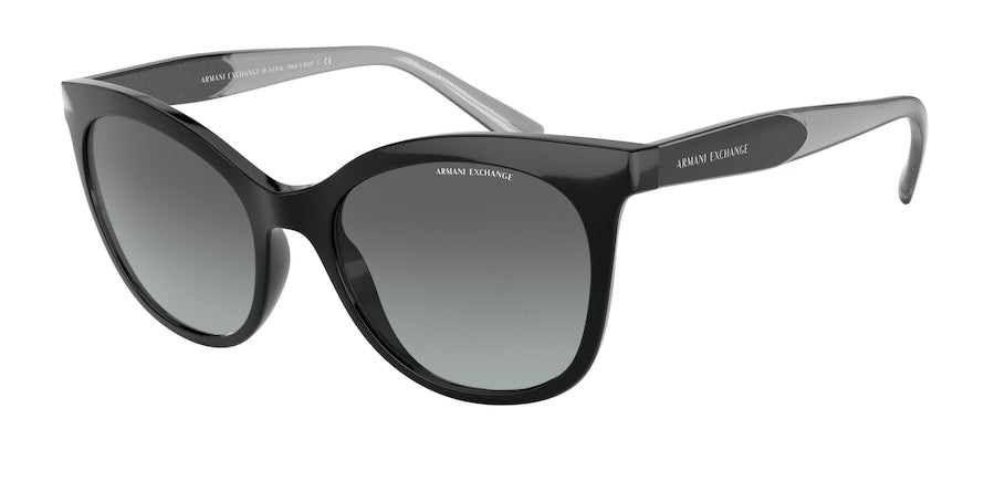 Exchange Armani AX4094S Cat Eye Sunglasses  81588G-BLACK 54-19-140 - Color Map black