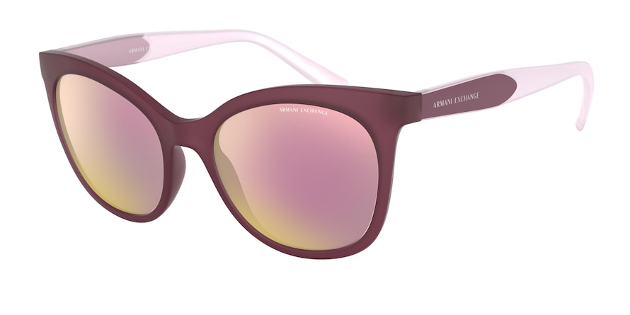 Exchange Armani AX4094S Cat Eye Sunglasses  83031T-MATTE OPAL CHERRY RED 54-19-140 - Color Map red