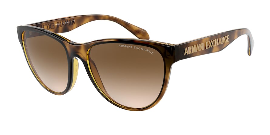 Exchange Armani AX4095SF Square Sunglasses  803713-HAVANA 56-17-140 - Color Map havana