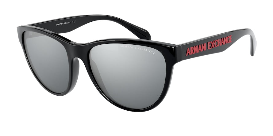 Exchange Armani AX4095SF Square Sunglasses  81586G-BLACK 56-17-140 - Color Map black