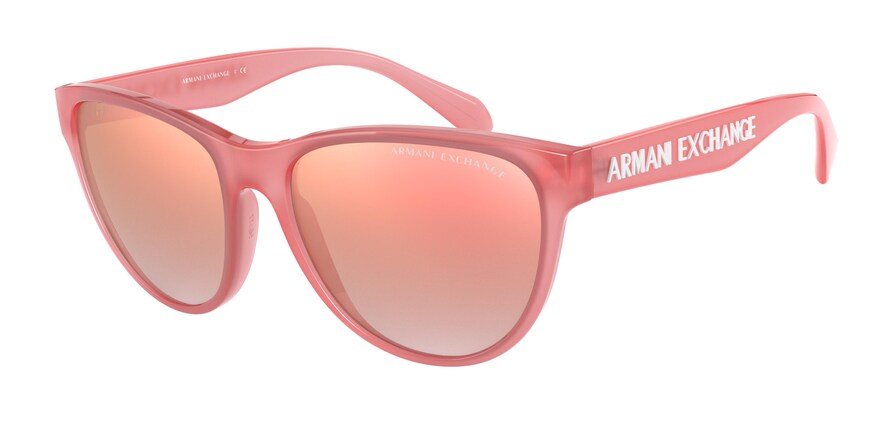 Exchange Armani AX4095SF Square Sunglasses  83086F-OPAL CORAL 56-17-140 - Color Map red