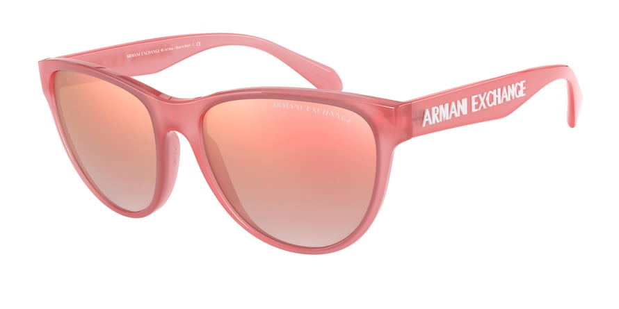 Exchange Armani AX4095S Square Sunglasses  83086F-OPAL CORAL 56-17-140 - Color Map red