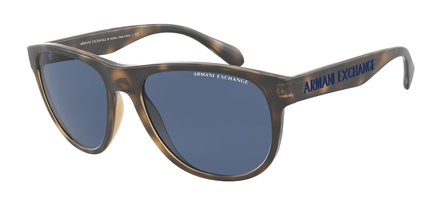 Exchange Armani AX4096SF Square Sunglasses  802980-MATTE HAVANA 57-18-140 - Color Map havana