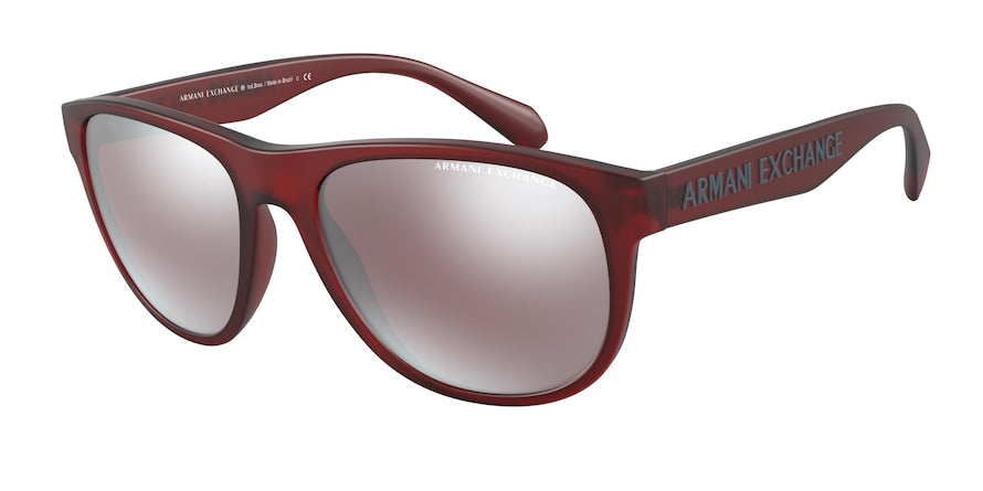 Exchange Armani AX4096SF Square Sunglasses  8311B5-MATTE OPAL BORDEAUX 57-18-140 - Color Map bordeaux
