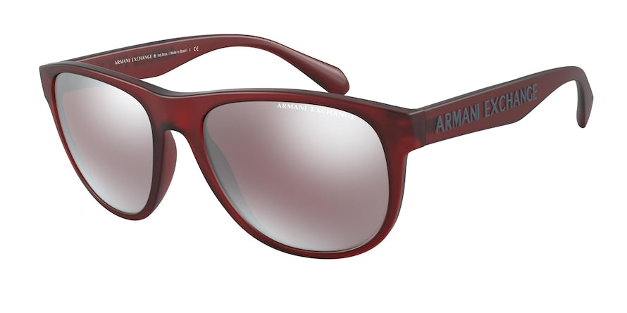 Exchange Armani AX4096S Square Sunglasses  8311B5-MATTE OPAL BORDEAUX 57-18-140 - Color Map bordeaux