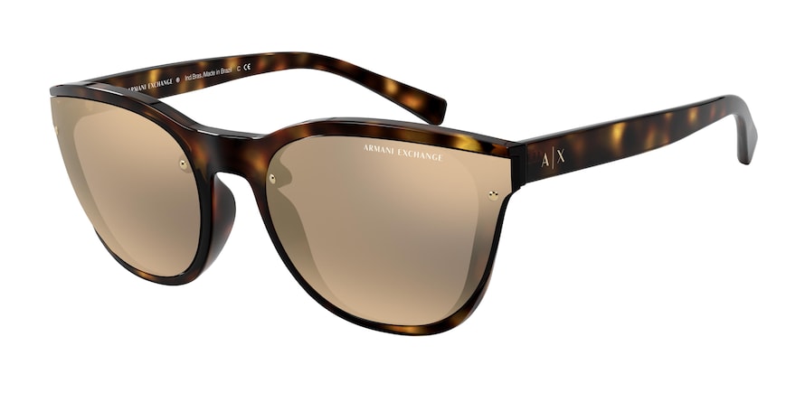 Exchange Armani AX4097S Square Sunglasses  80375A-SHINY HAVANA 60-21-145 - Color Map havana