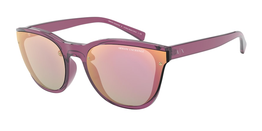 Exchange Armani AX4097S Square Sunglasses  83164Z-SHINY VIOLET 60-21-145 - Color Map violet