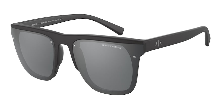 Exchange Armani AX4098S Square Sunglasses  80786G-MATTE BLACK 63-20-140 - Color Map black