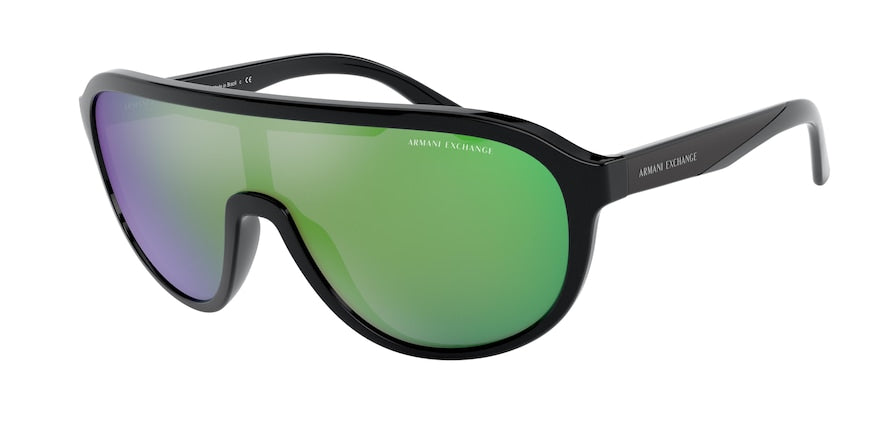 Exchange Armani AX4099S Pillow Sunglasses  815831-SHINY BLACK 31-129-135 - Color Map black