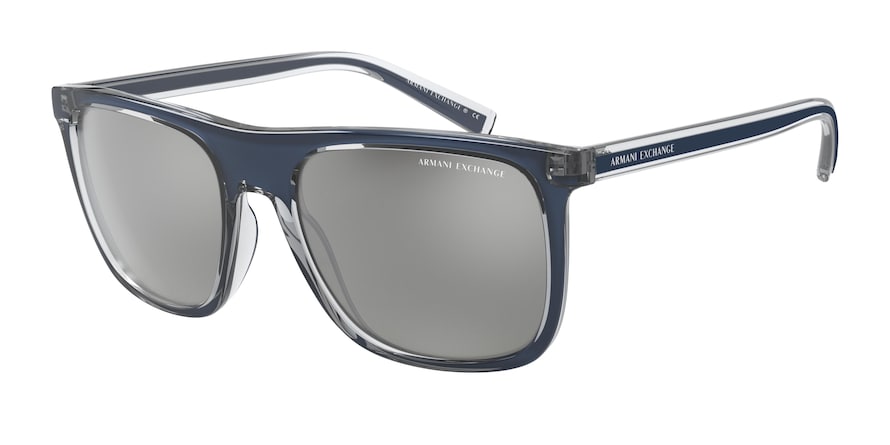 Exchange Armani AX4102S Square Sunglasses  83206G-TRANSPARENT CRYSTAL 56-19-140 - Color Map clear