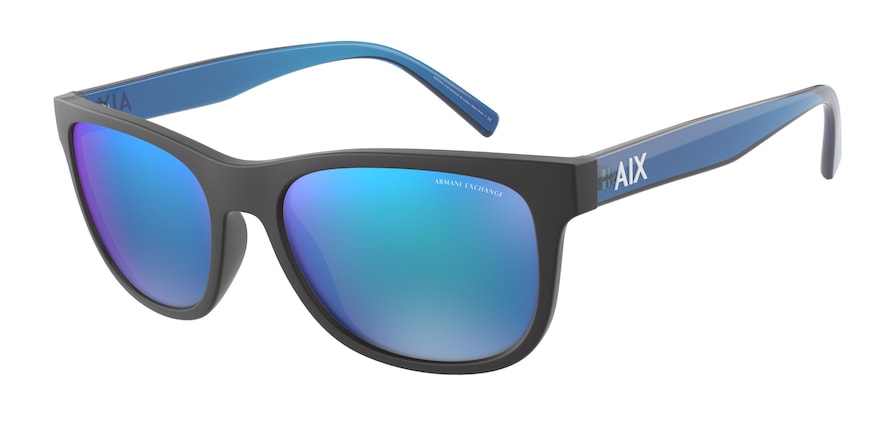 Exchange Armani AX4103S Pillow Sunglasses  807825-MATTE BLACK 56-18-145 - Color Map black