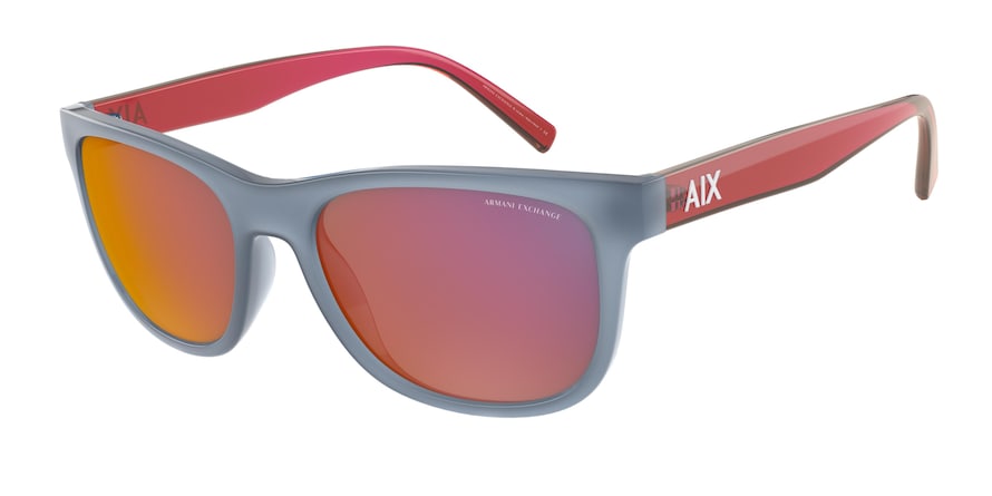 Exchange Armani AX4103S Pillow Sunglasses  83276Q-MATTE BLUE 56-18-145 - Color Map blue