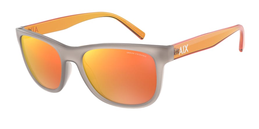 Exchange Armani AX4103S Pillow Sunglasses  8328F6-MATTE GREY 56-18-145 - Color Map grey