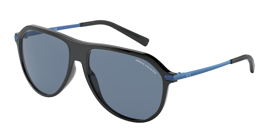 Exchange Armani AX4106S Pilot Sunglasses  815880-BLACK 59-15-140 - Color Map black