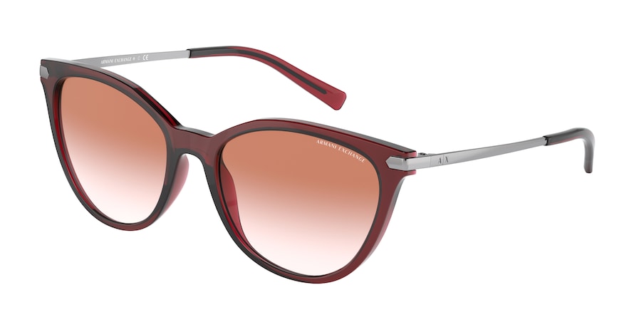 Exchange Armani AX4107SF Cat Eye Sunglasses  829813-BURGUNDY 55-18-140 - Color Map bordeaux