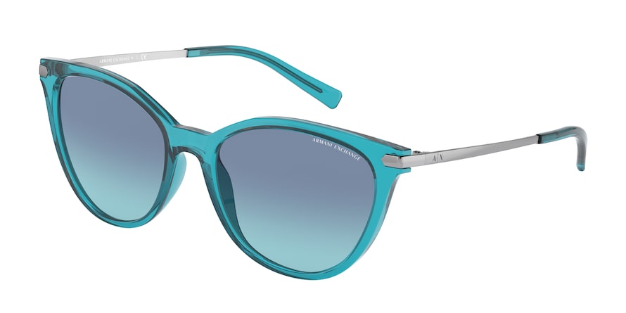 Exchange Armani AX4107S Cat Eye Sunglasses  82374S-LIGHT BLUE 55-18-140 - Color Map light blue