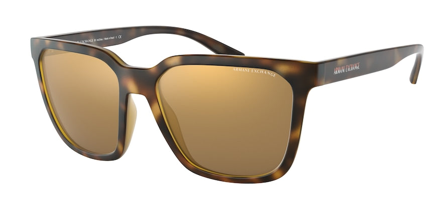 Exchange Armani AX4108SF Pillow Sunglasses  80295A-MATTE HAVANA 57-18-145 - Color Map havana