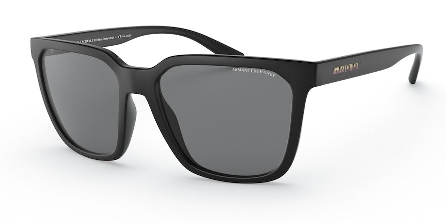 Exchange Armani AX4108SF Pillow Sunglasses  807881-MATTE BLACK 57-18-145 - Color Map black