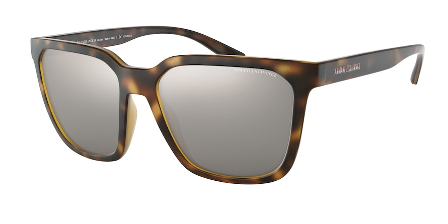 Exchange Armani AX4108S Pillow Sunglasses  8029Z3-MATTE HAVANA 57-18-145 - Color Map havana