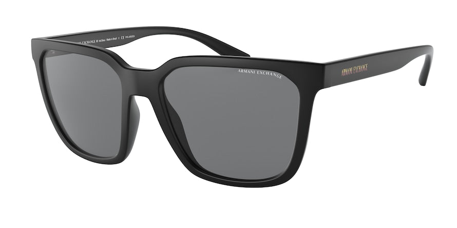 Exchange Armani AX4108S Pillow Sunglasses  807881-MATTE BLACK 57-18-145 - Color Map black