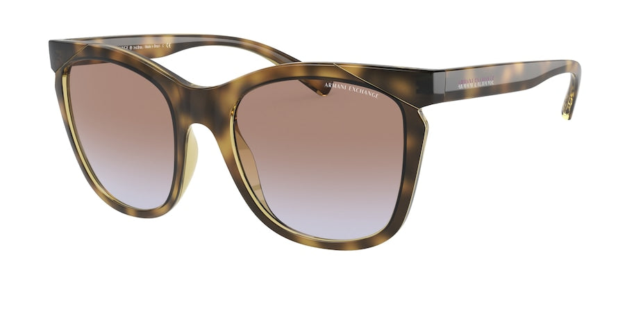 Exchange Armani AX4109SF Irregular Sunglasses  82832F-HAVANA 54-21-140 - Color Map havana