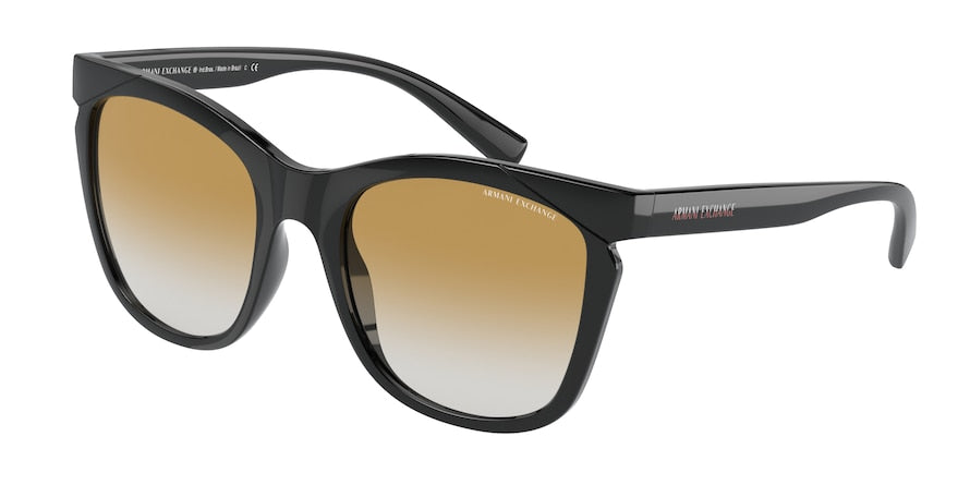 Exchange Armani AX4109S Irregular Sunglasses  815813-BLACK 54-20-140 - Color Map black