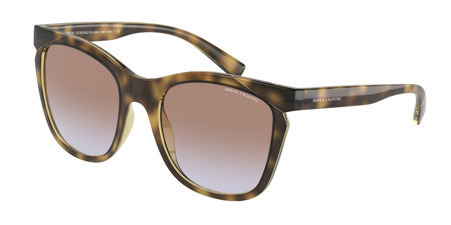 Exchange Armani AX4109S Irregular Sunglasses  82832F-HAVANA 54-20-140 - Color Map havana