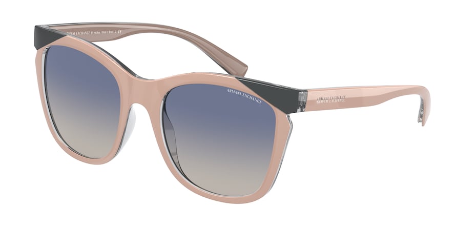 Exchange Armani AX4109S Irregular Sunglasses  8329I9-TOP PINK ON CRYSTAL 54-20-140 - Color Map pink