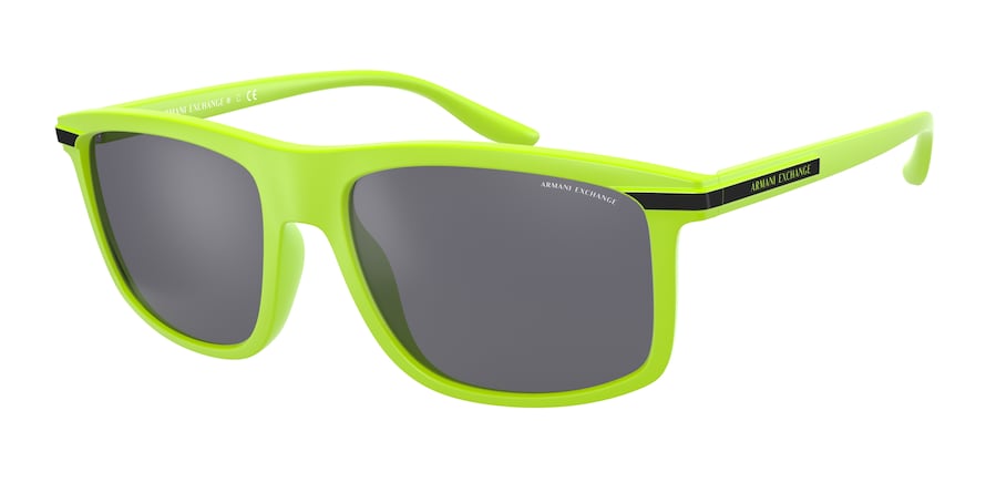 Exchange Armani AX4110S Pillow Sunglasses  833187-MATTE FLUO GREEN 58-18-145 - Color Map green