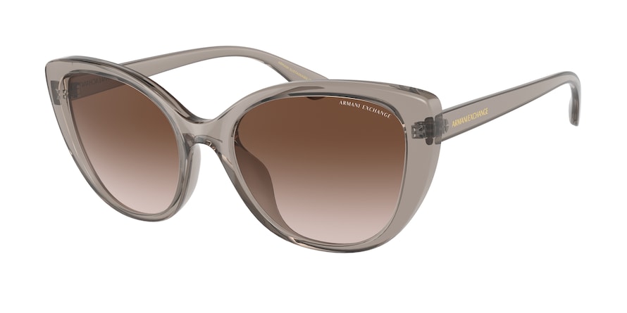 Exchange Armani AX4111SU Cat Eye Sunglasses  824013-TRANSPARENT TUNDRA 54-18-140 - Color Map brown