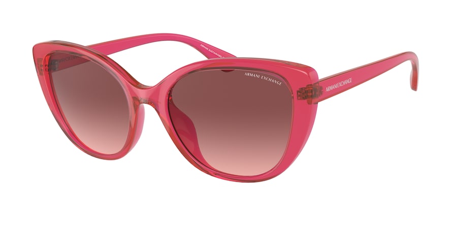 Exchange Armani AX4111SU Cat Eye Sunglasses  825411-TRANSPARENT PINK 54-18-140 - Color Map pink