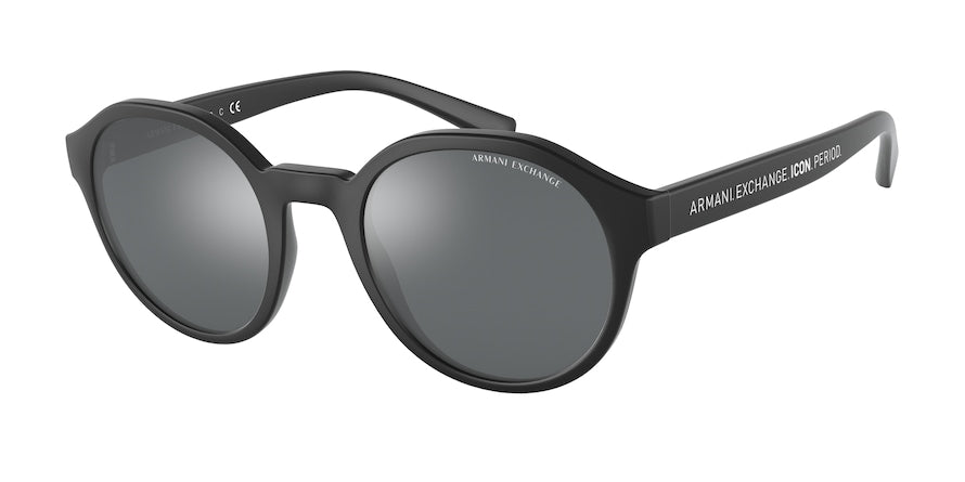 Exchange Armani AX4114SF Phantos Sunglasses  80786G-MATTE BLACK 51-22-145 - Color Map black