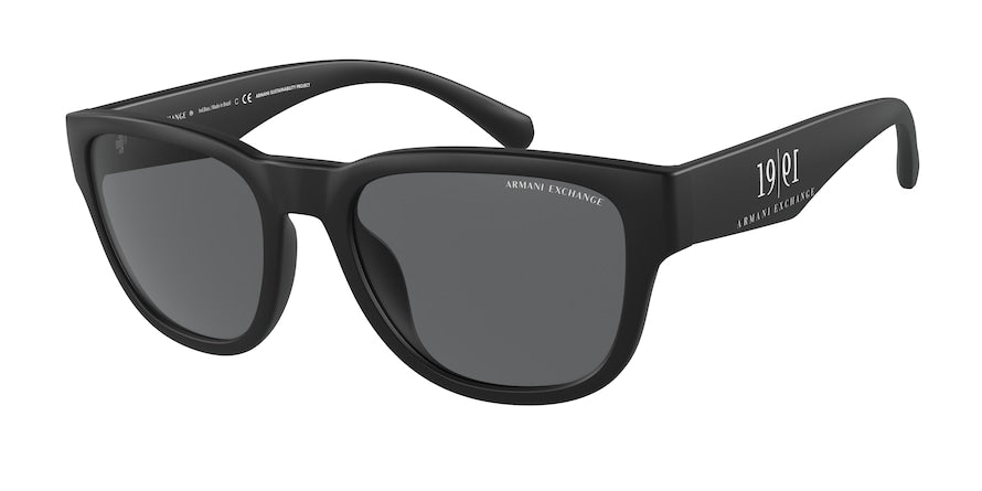 Exchange Armani AX4115SU Pillow Sunglasses  807887-MATTE BLACK 54-19-145 - Color Map black