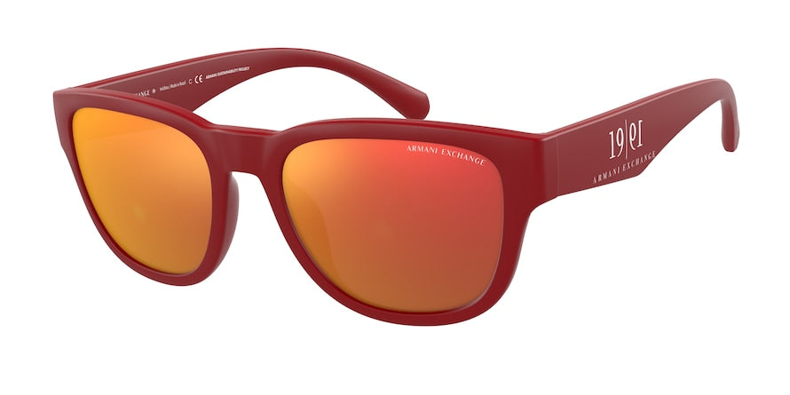 Exchange Armani AX4115SU Pillow Sunglasses  82746Q-MATTE RED 54-19-145 - Color Map red