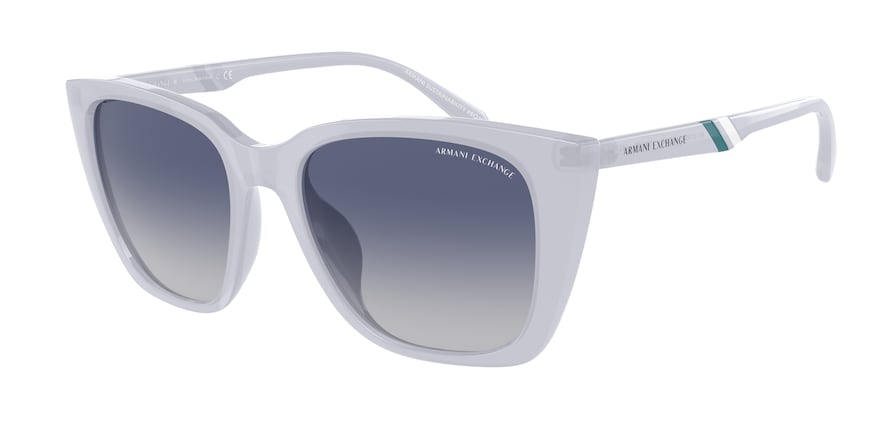 Exchange Armani AX4116SU Butterfly Sunglasses  82104L-SHINY OPALINE LIGHT BLUE 53-18-140 - Color Map light blue