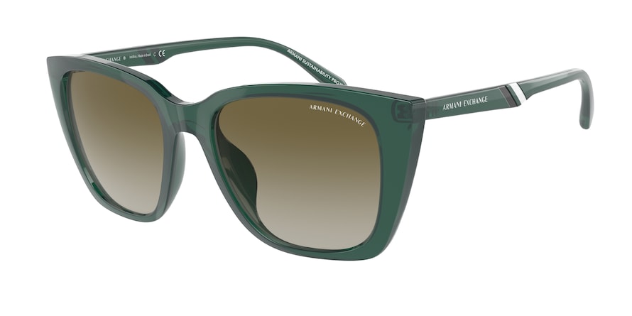 Exchange Armani AX4116SU Butterfly Sunglasses  82428E-SHINY OPALINE GREEN 53-18-140 - Color Map green