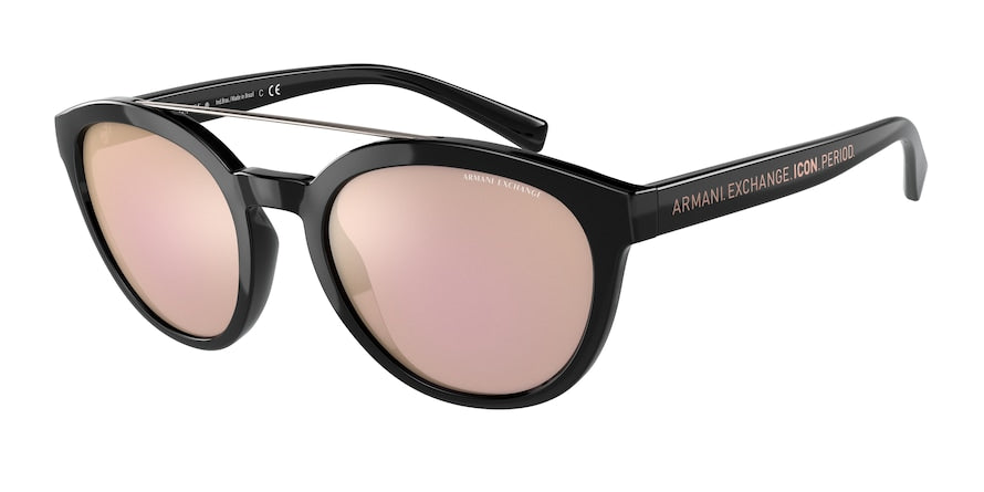 Exchange Armani AX4118S Phantos Sunglasses  81586X-SHINY BLACK 54-21-145 - Color Map black