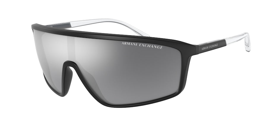 Exchange Armani AX4119S Rectangle Sunglasses  80786G-MATTE BLACK 37-137-125 - Color Map black