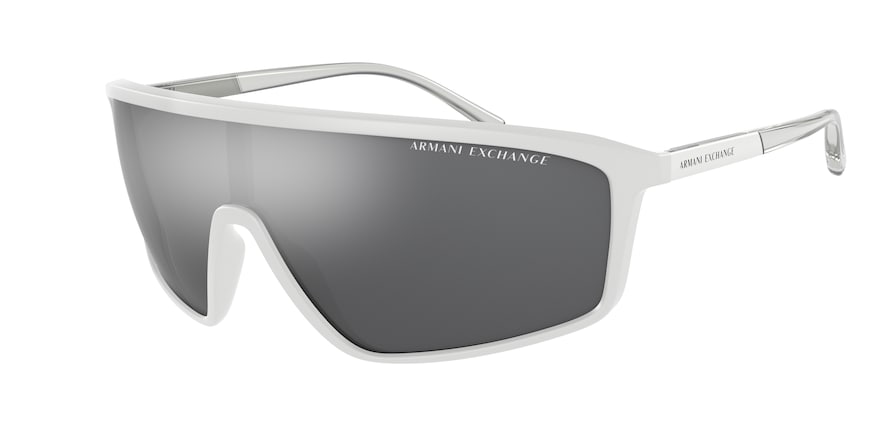Exchange Armani AX4119S Rectangle Sunglasses  81566G-MATTE WHITE 37-137-125 - Color Map white