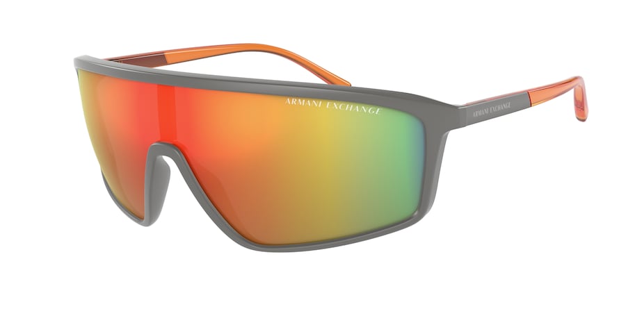 Exchange Armani AX4119S Rectangle Sunglasses  81806Q-MATTE GREY 37-137-125 - Color Map grey