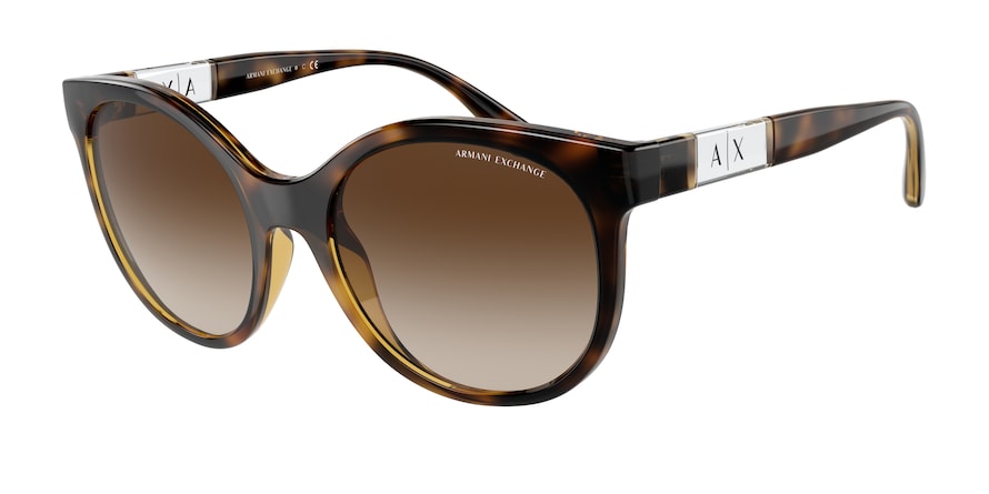 Exchange Armani AX4120SF Cat Eye Sunglasses  821313-SHINY HAVANA 54-19-145 - Color Map havana